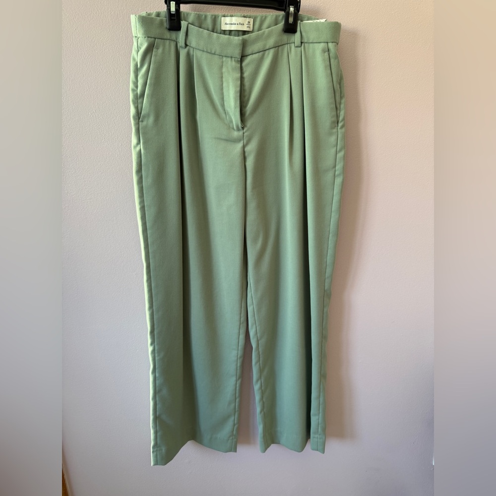 Abercrombie & Fitch Green Wide Leg Pants